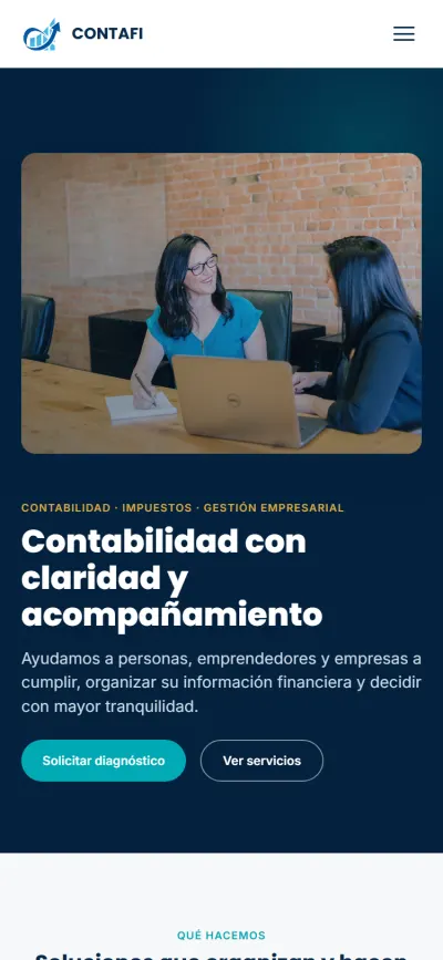 Versión móvil de Contafi