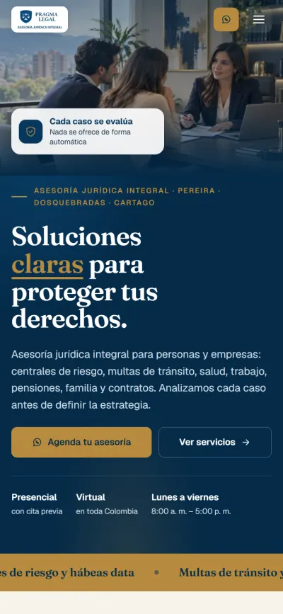 Versión móvil de Pragma Legal