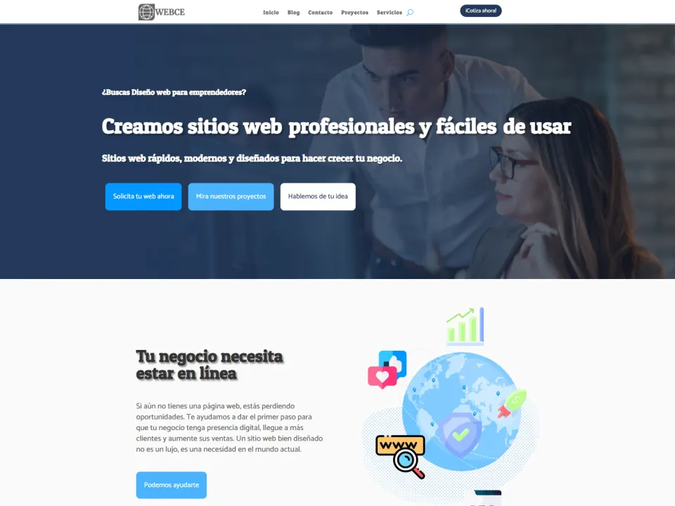 Sitio web de Webce